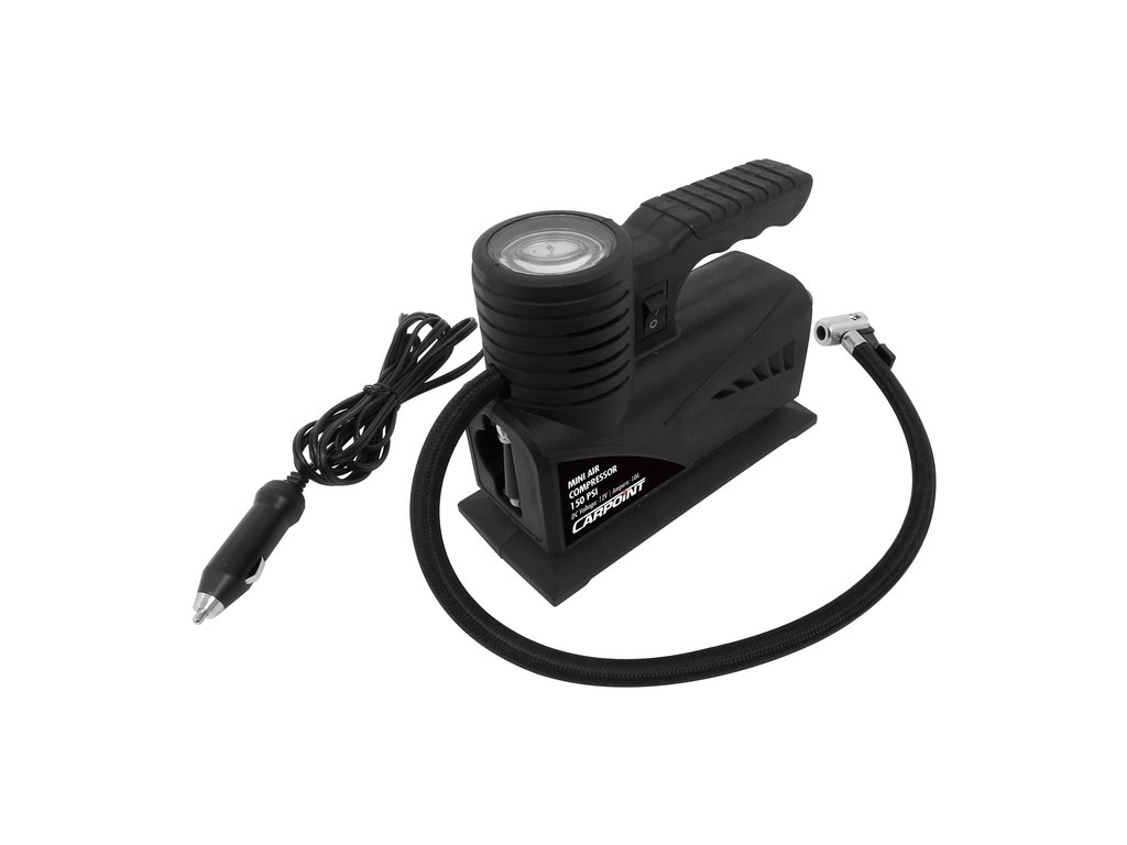 Compresor auto Carpoint 12V 10A 150PSI cu manometru si cablu de 2m