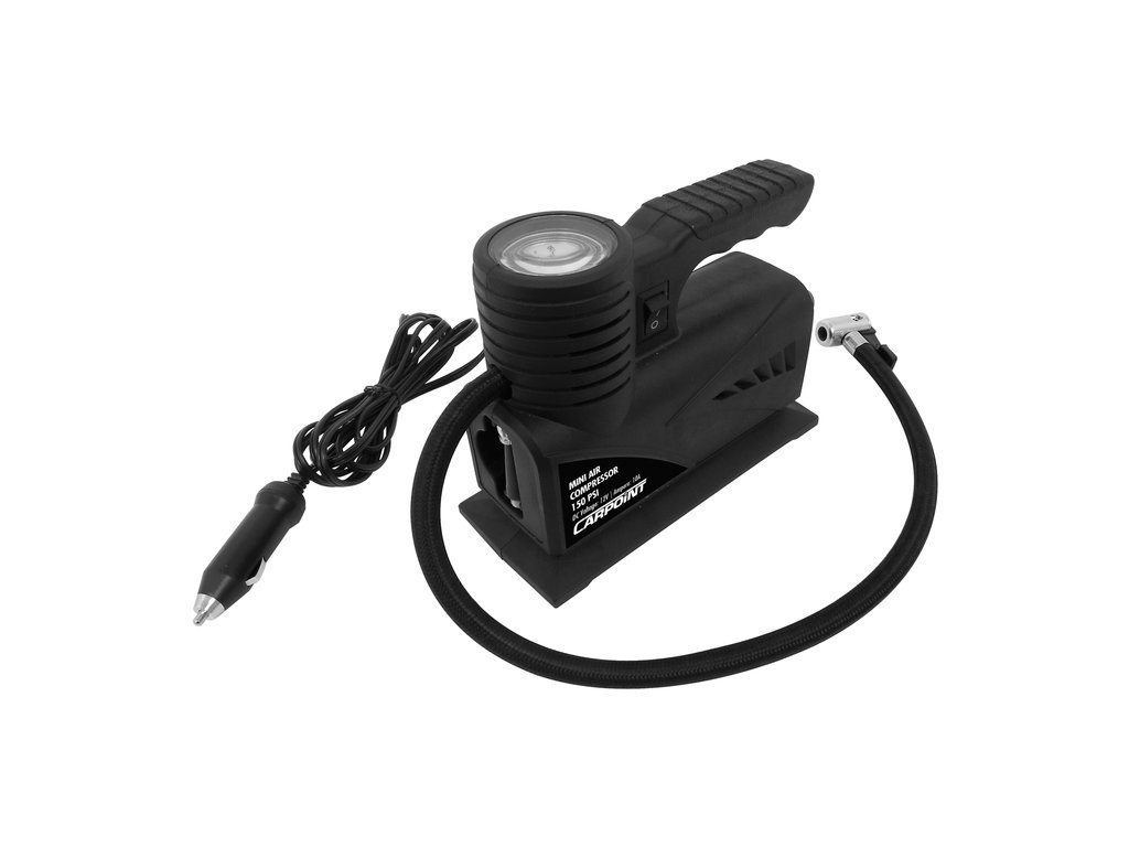 Compresor auto Carpoint 12V 10A 150PSI cu manometru si cablu de 2m