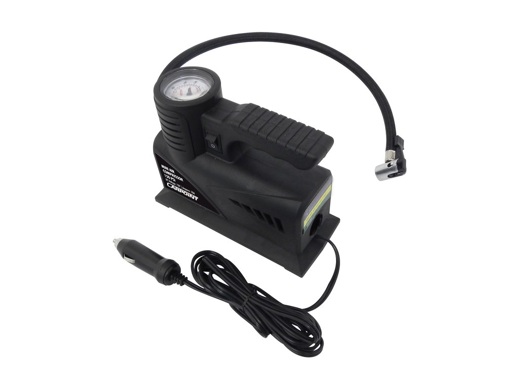 Compresor auto Carpoint 12V 10A 150PSI cu manometru si cablu de 2m