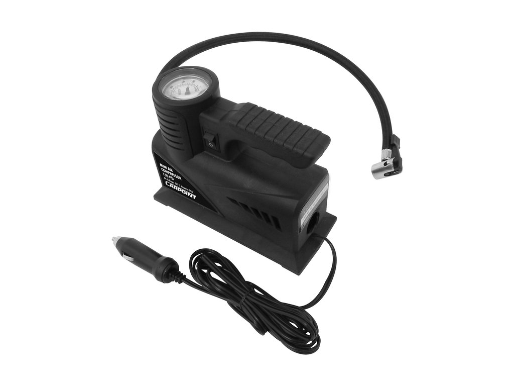 Compresor auto Carpoint 12V 10A 150PSI cu manometru si cablu de 2m