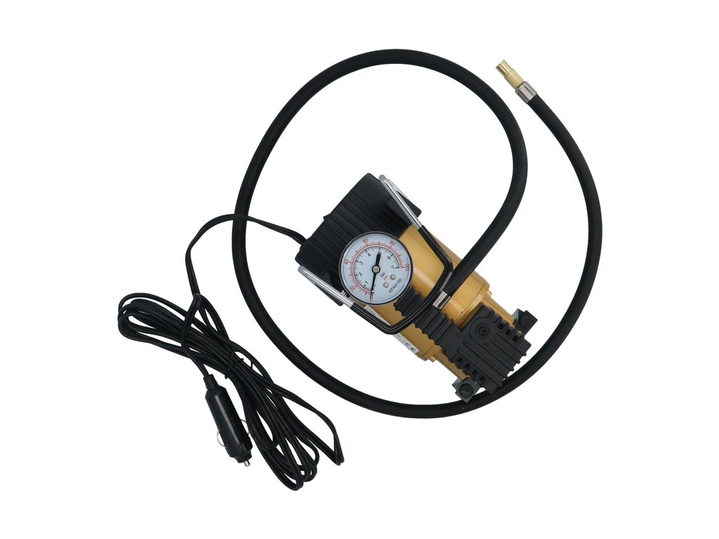 Compresor auto Carpoint ''BIG'' 12V 100psi/7bar max 14A 35l/m cu manometru si adaptori