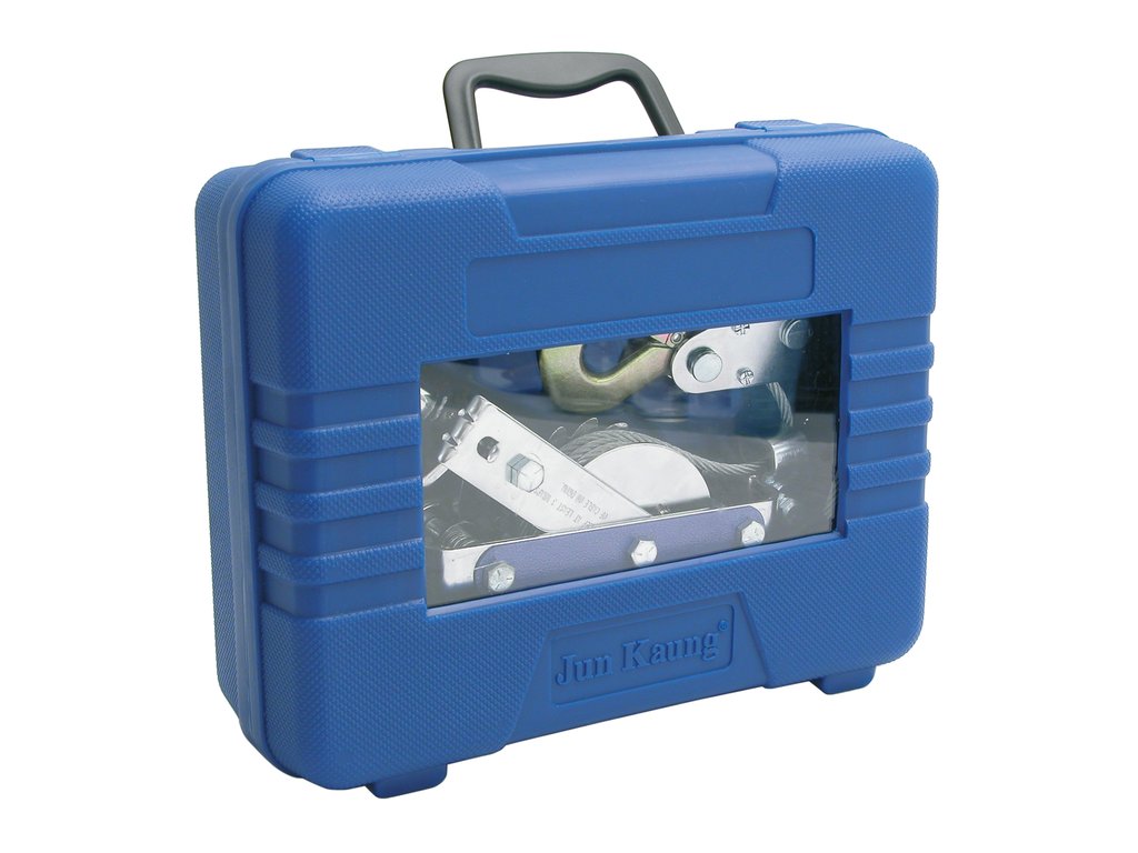 Troliu auto manual Carpoint portabil 800daN, cablu dublu 5mm (3/6)x(153cm)