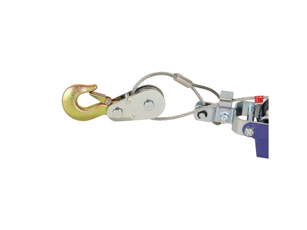 Troliu auto manual Carpoint portabil 800daN, cablu dublu 5mm (3/6)x(153cm)