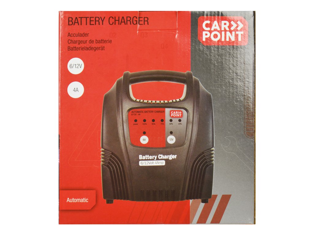 Incarcator acumulator auto Carpoint 12V 4A redresor cu led de incarcare a bateriei