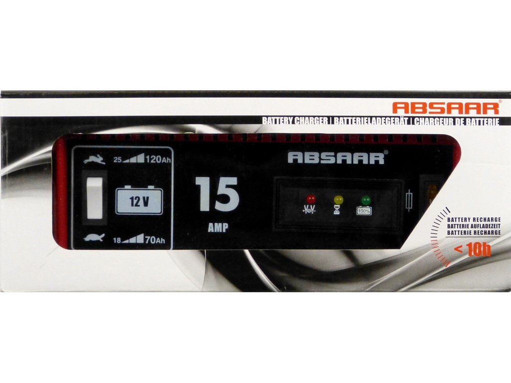 Redresor baterie auto Absaar Germany 12V 15A incarcator cu incarcare normala/rapida si indicator cu led