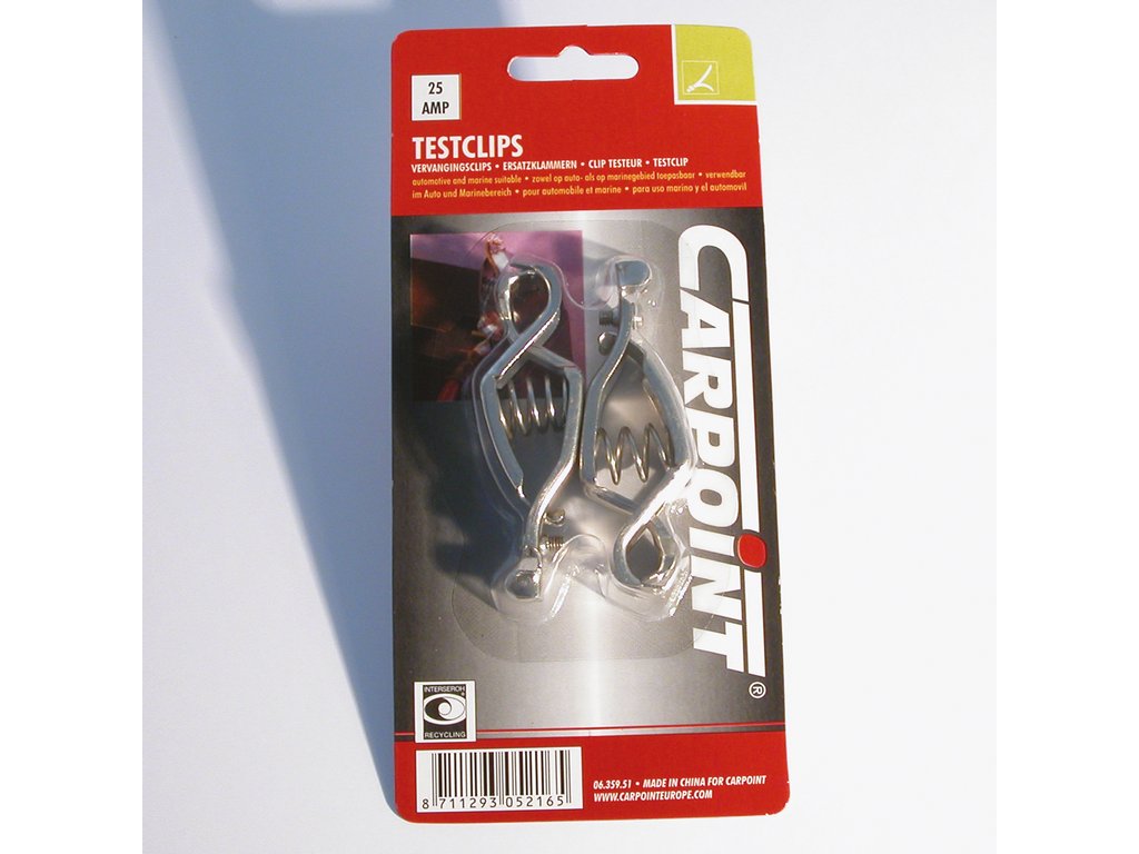 Set 2 borne baterie auto Carpoint 12V 25A , cleste pentru utilizare auto si marina