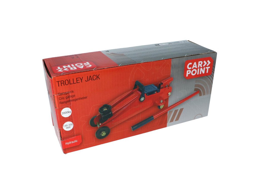 Cric hidraulic tip crocodil Carpoint 2000 kg pe roti cu deschidere maxima de 34.2 cm
