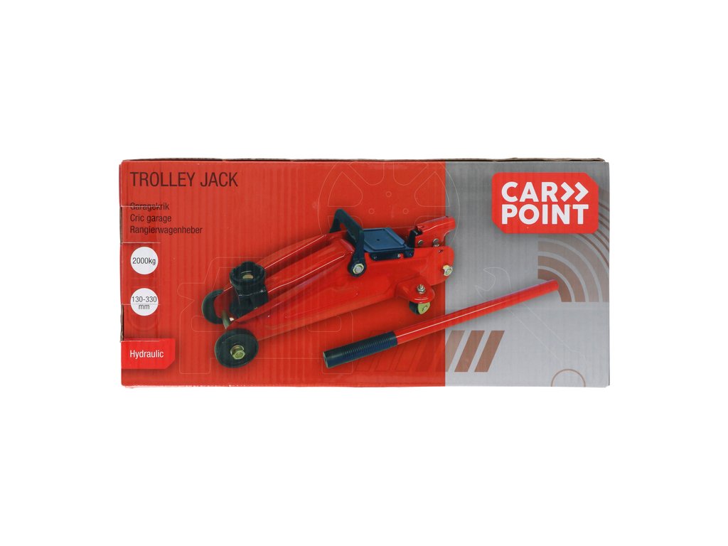 Cric hidraulic tip crocodil Carpoint 2000 kg pe roti cu deschidere maxima de 34.2 cm
