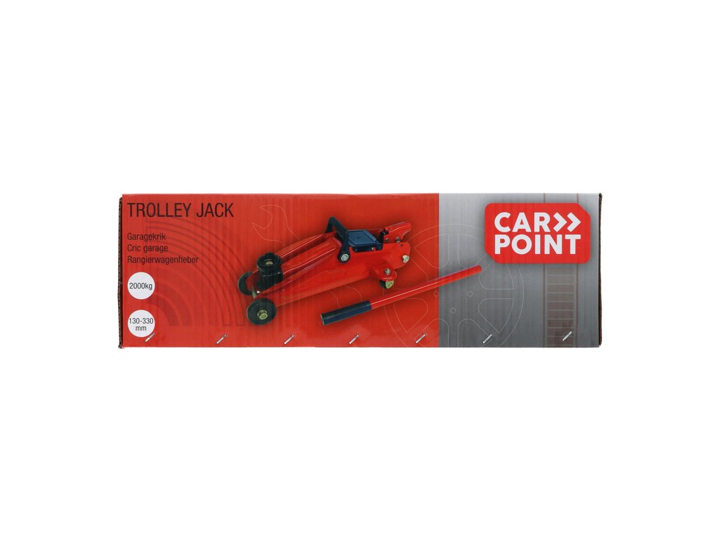 Cric hidraulic tip crocodil Carpoint 2000 kg pe roti cu deschidere maxima de 34.2 cm
