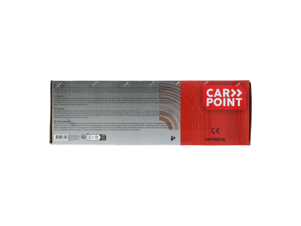 Cric hidraulic tip crocodil Carpoint 2000 kg pe roti cu deschidere maxima de 34.2 cm