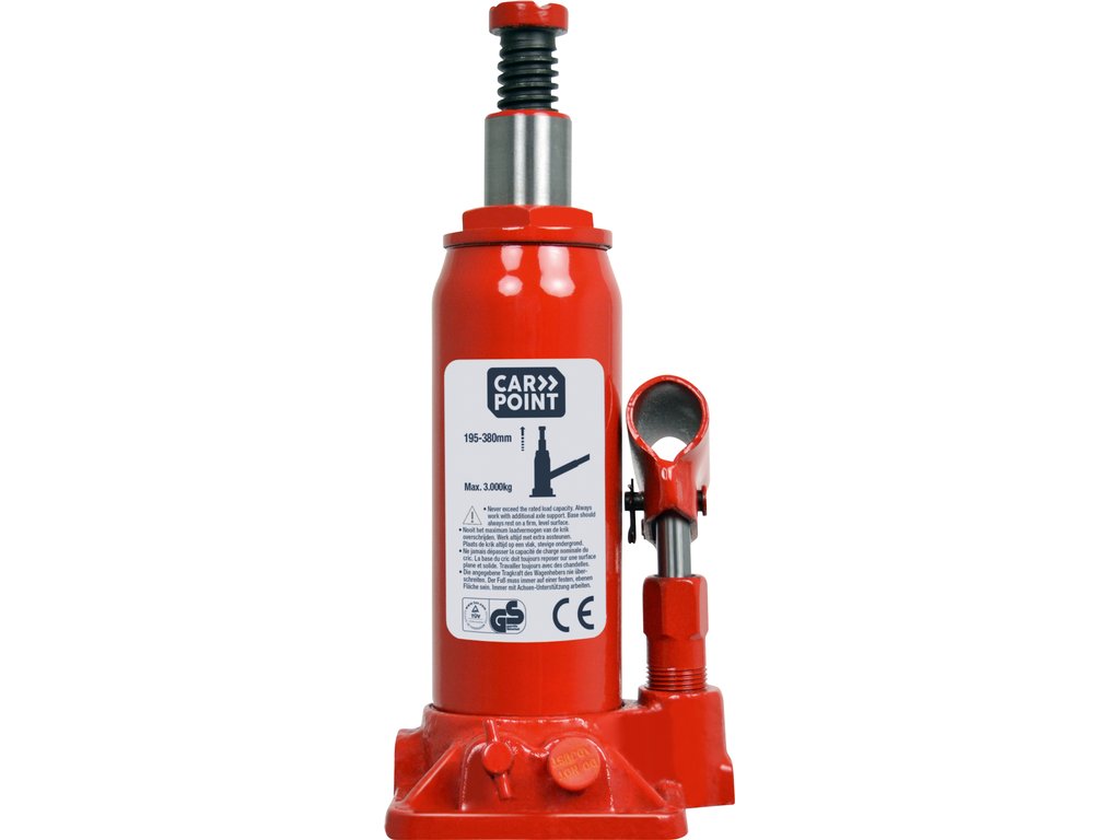 Cric hidraulic Carpoint 3 Tone cu deschidere 19.5-38cm