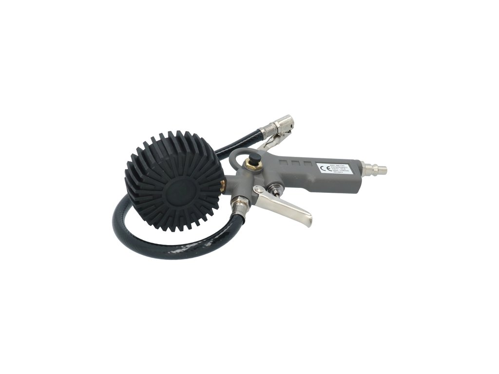 Pistol de umflat Carpoint cu manometru 12 bar, ceas de 63mm
