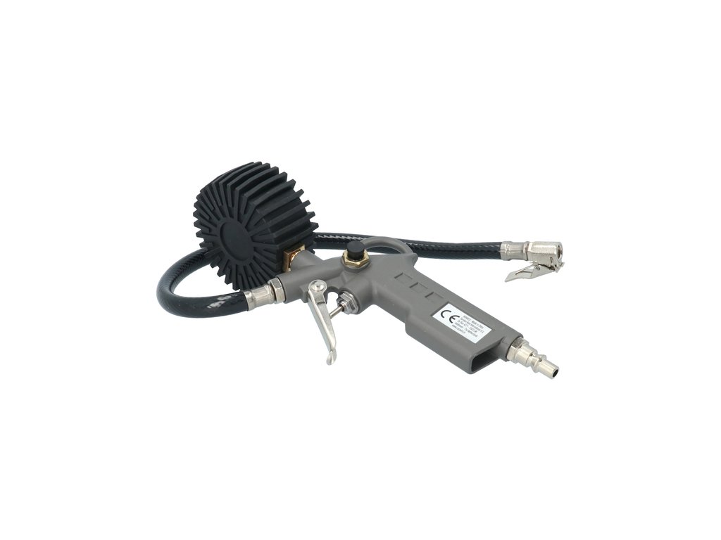 Pistol de umflat Carpoint cu manometru 12 bar, ceas de 63mm
