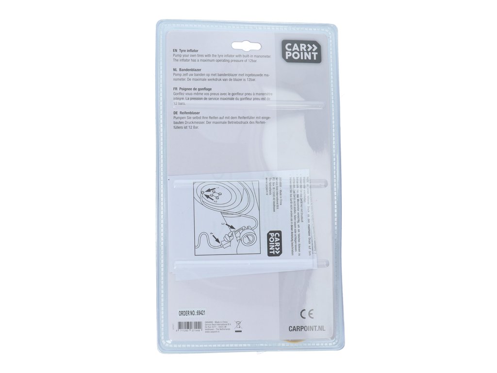 Pistol de umflat Carpoint Profesional cu manometru de 12 bar si ceas de 63mm