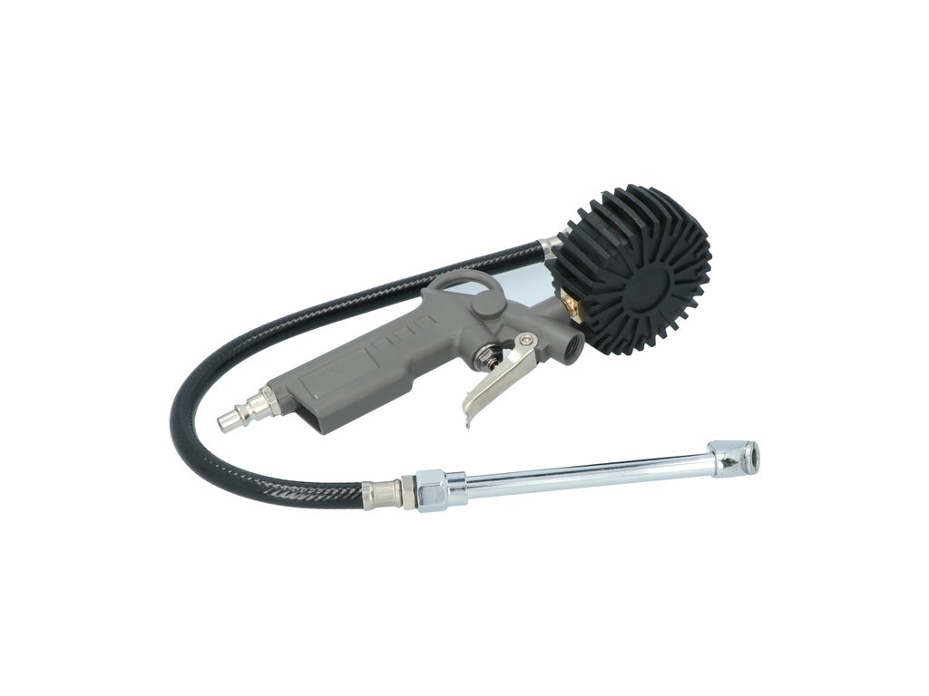 Pistol de umflat Carpoint cu manometru de 12 bar si ceas de 63mm , cu cap pt camioane si tiruri