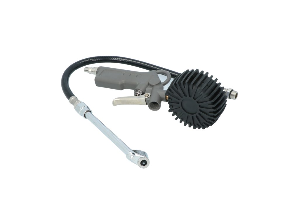 Pistol de umflat Carpoint cu manometru de 12 bar si ceas de 63mm , cu cap pt camioane si tiruri