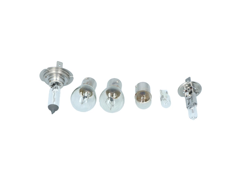 Trusa becuri auto si sigurante Carpoint cu bec halogen H1 si H7 12V 55W , 7 becuri + 2 sigurante