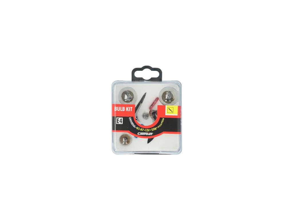 Trusa becuri auto si sigurante Carpoint cu bec halogen H1 si H7 12V 55W , 7 becuri + 2 sigurante