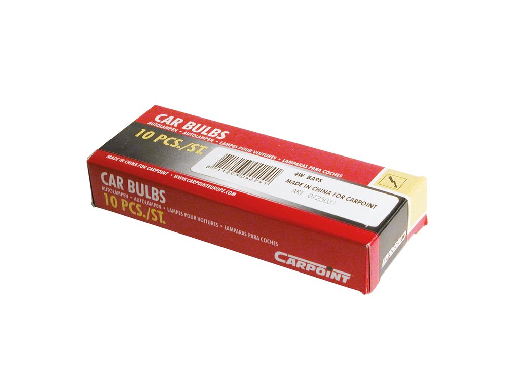 Bec auto Carpoint 12V 4W Ba9s T8.5 , 1 buc. , bord si pozitie