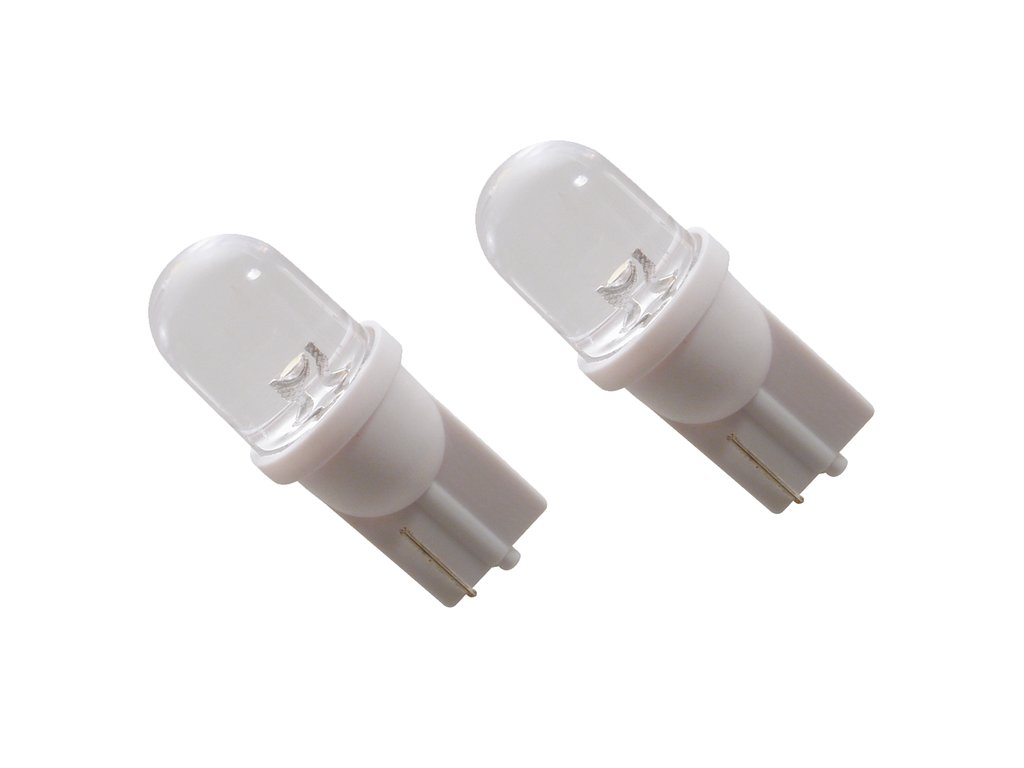 Set 2 becuri auto Carpoint 12V T10 W2.1x9.5d 5W cu 1 led , alb