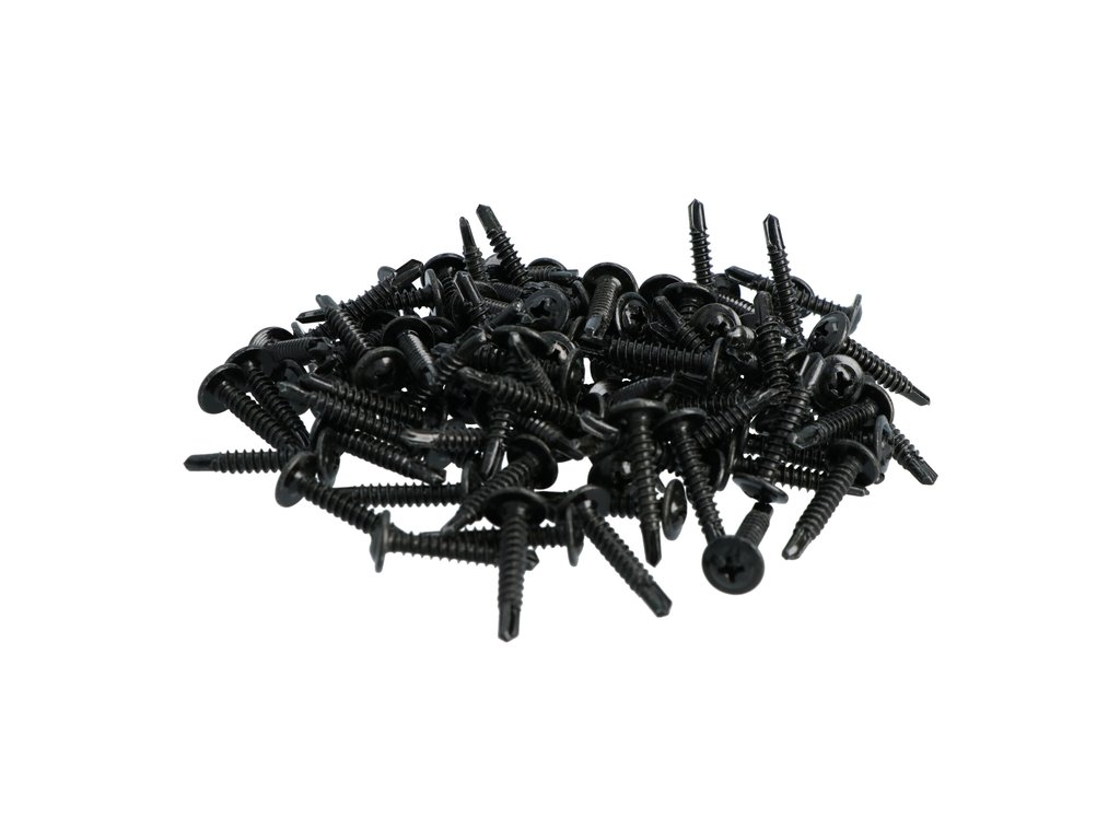 Set 100 holsuruburi autofiletate Carpoint negre, lungime 25mm, diametru fi 4mm