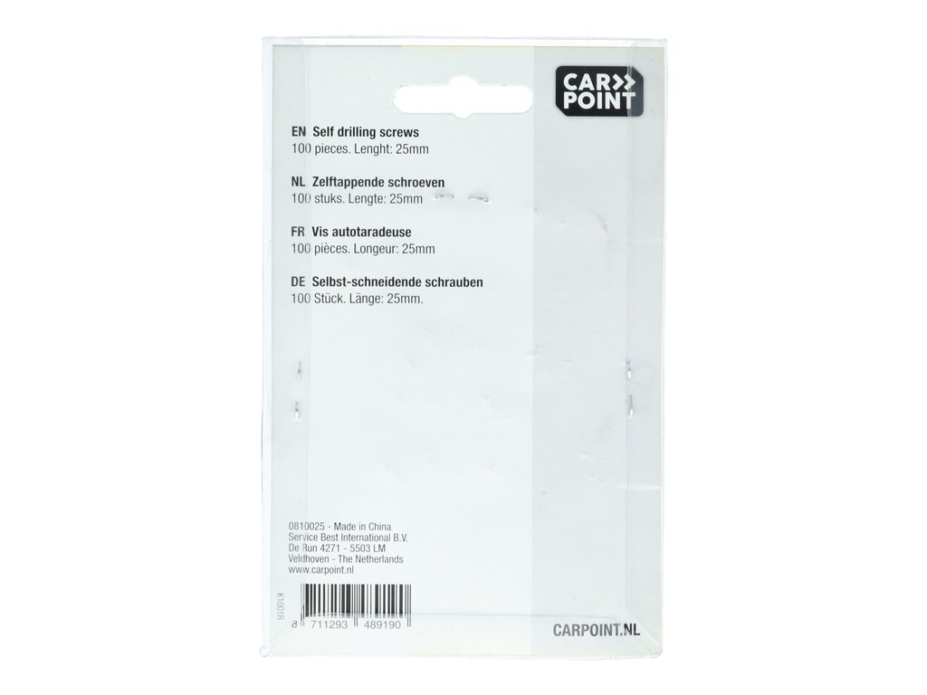 Set 100 holsuruburi autofiletate Carpoint negre, lungime 25mm, diametru fi 4mm