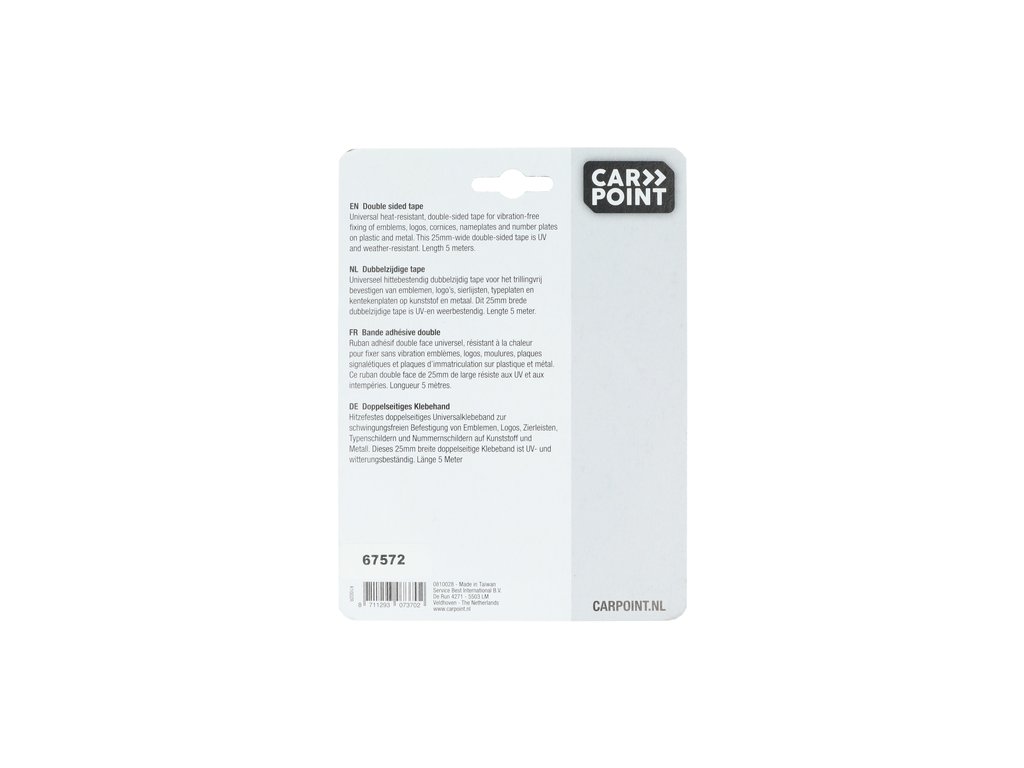 Banda dublu adeziva Carpoint 5m x 25mm , rezistenta la caldura , 1 buc.