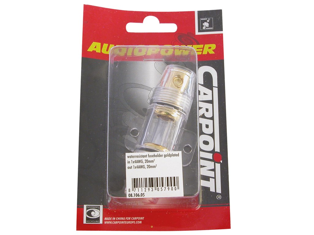 Suport siguranta auto Cartpoint pentru conectica audio 4AWG, 20mm2, 1 buc.