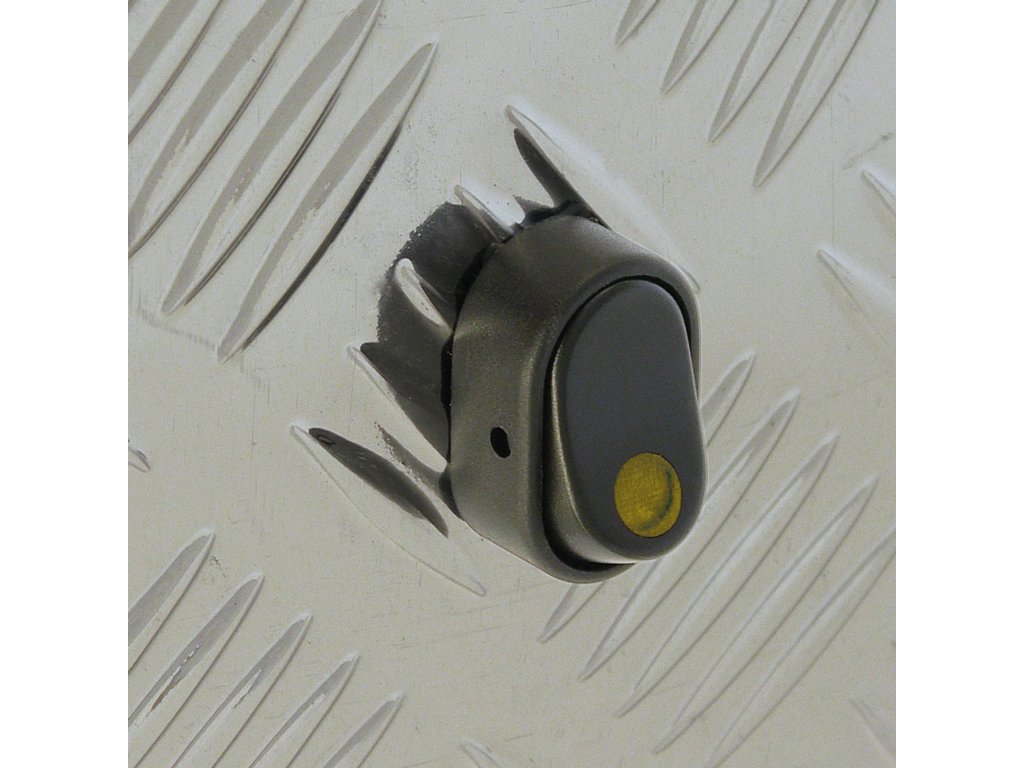 Intrerupator auto Carpoint 12V 30A cu led Galben , 31,20 x 20,00 mm, comutator cu 3 papuci electrici