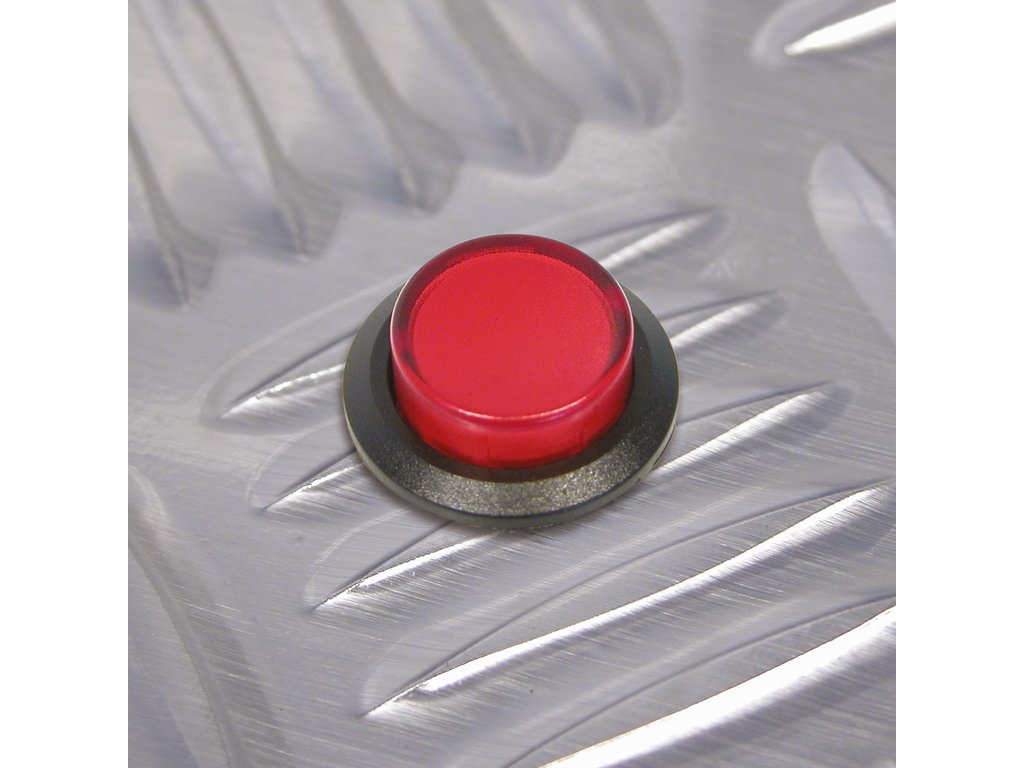 Intrerupator auto Carpoint 12V 20A rotund diametru 16,10mm , buton cu revenire , rosu