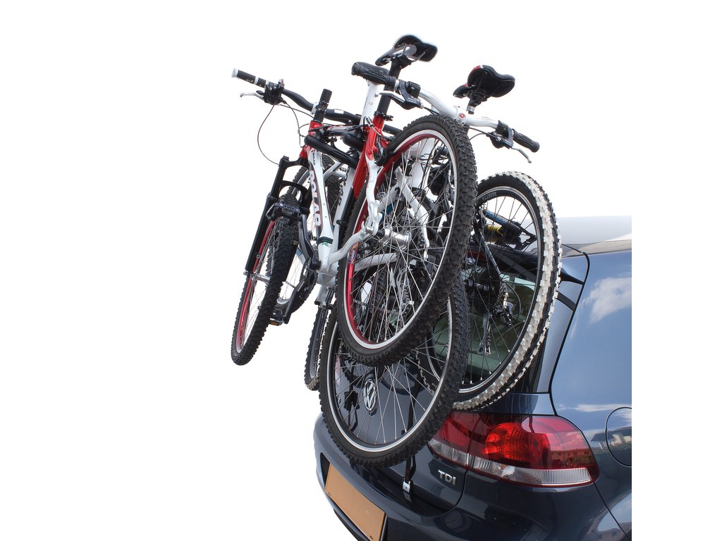 Suport bicicleta Cruiser pentru 3 biciclete cu prindere pe haion (Hatchback si Combi) , capota spate (Sedan/Berlina) , 4x4