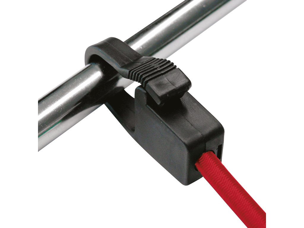Chinga elastica Carpoint pentru bagaje , fixare usoara 100cm , fi 9 cu cleme siguranta de plastic , 1 buc.