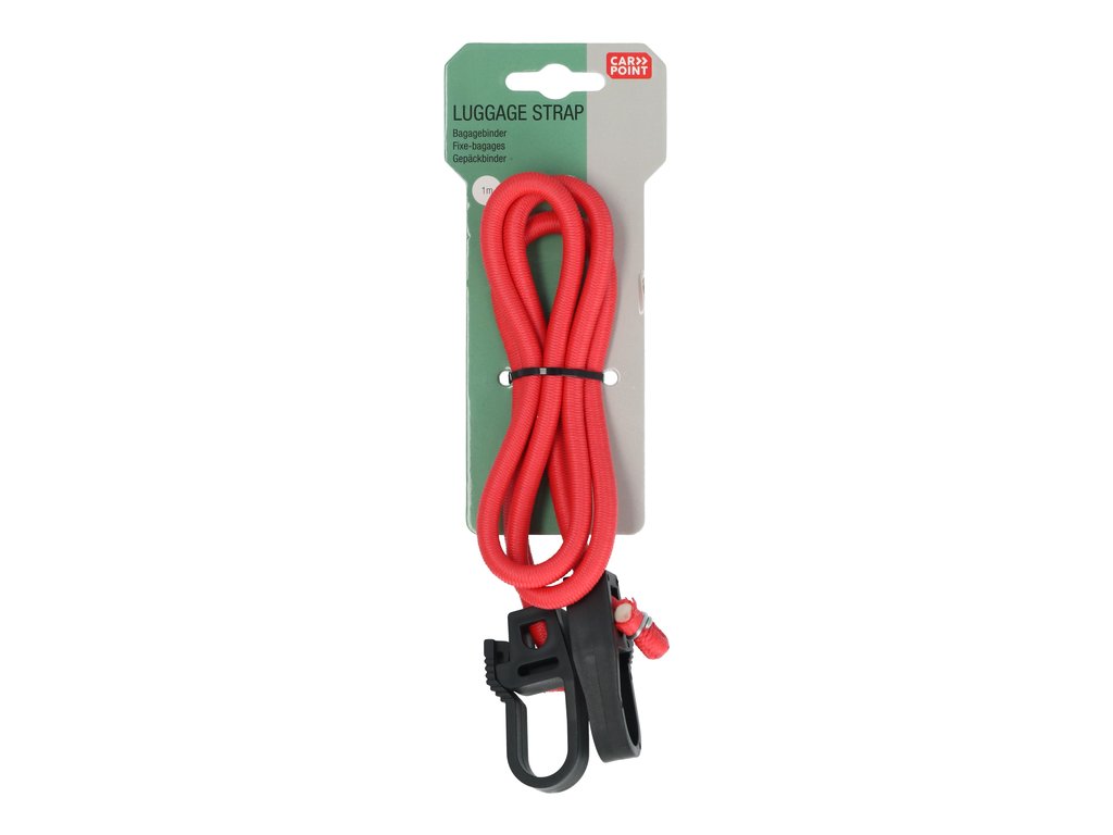 Chinga elastica Carpoint pentru bagaje , fixare usoara 100cm , fi 9 cu cleme siguranta de plastic , 1 buc.
