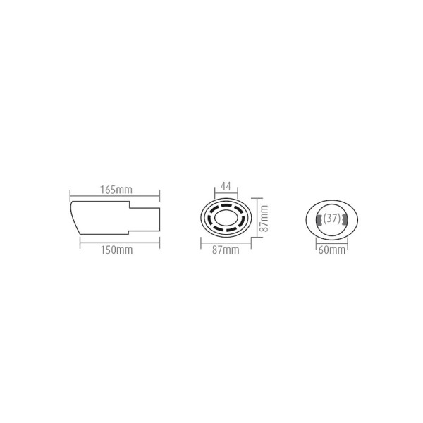Ornament Toba Automax Cromat Simplu oval 165/150x87x60mm