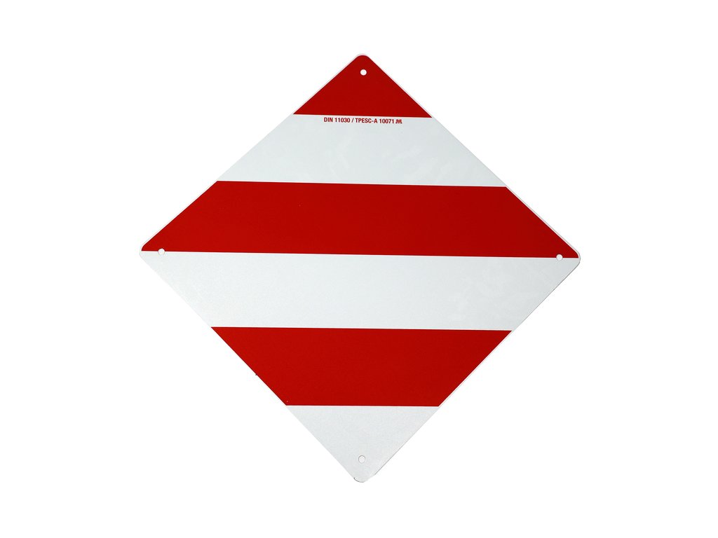 Placa reflectorizanta semnalizare gabarit depasit, din metal, Carpoint, 42,3 x 42,3 cm , CARGO