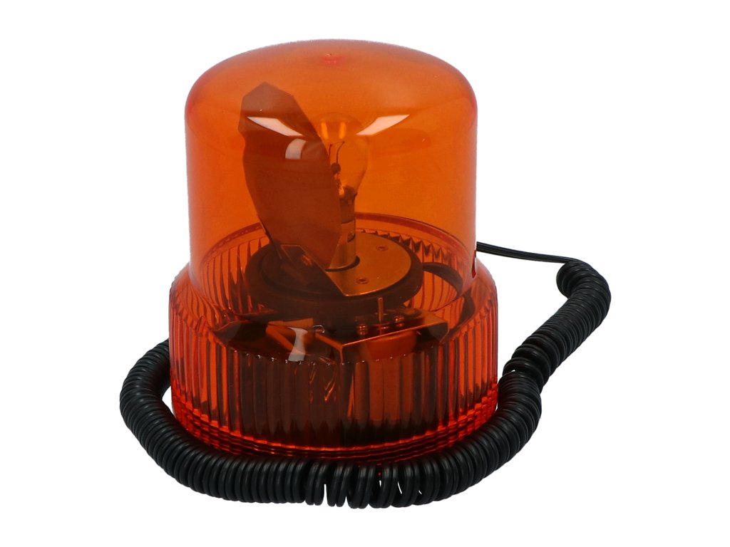 Girofar auto Carpoint 12V orange cu bec de 21W , fixare magnetica 14x10/12cm