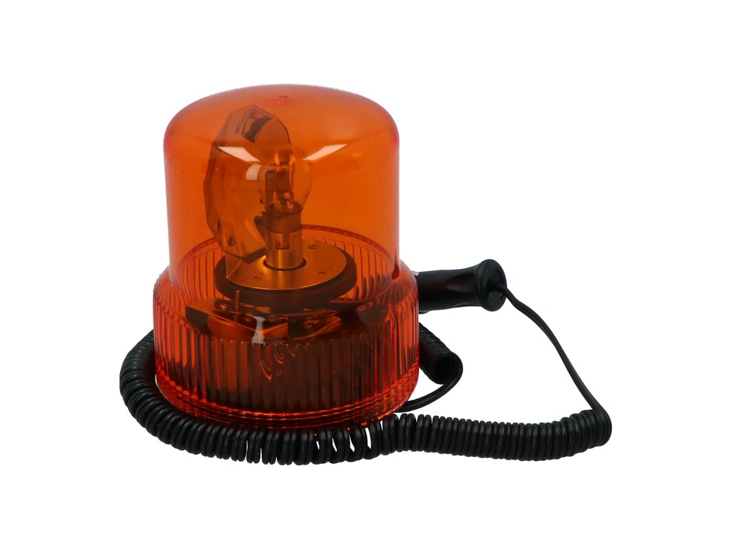 Girofar auto Carpoint 12V orange cu bec de 21W , fixare magnetica 14x10/12cm