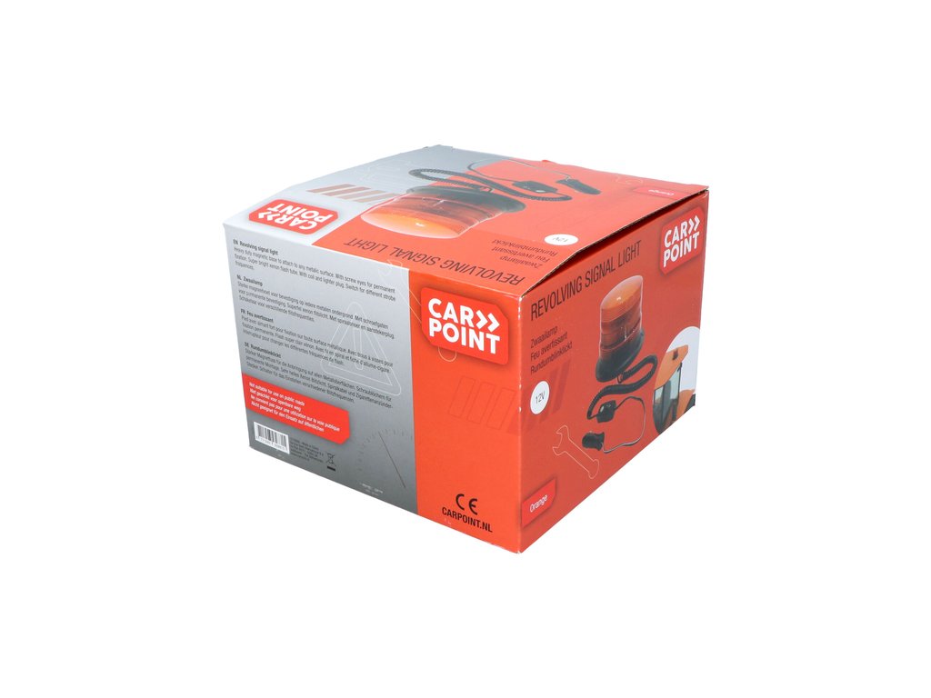 Girofar auto Carpoint 12V 500W orange cu bec Xenon , fixare magnetica si suruburi 14x15,5/20cm