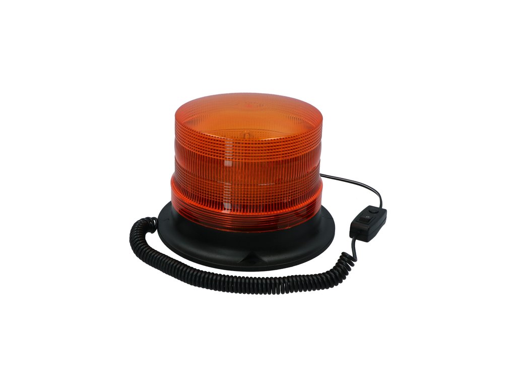 Girofar auto Carpoint 12V 500W orange cu bec Xenon , fixare magnetica si suruburi 14x15,5/20cm