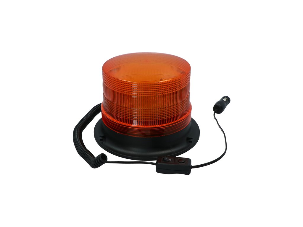 Girofar auto Carpoint 12V 500W orange cu bec Xenon , fixare magnetica si suruburi 14x15,5/20cm
