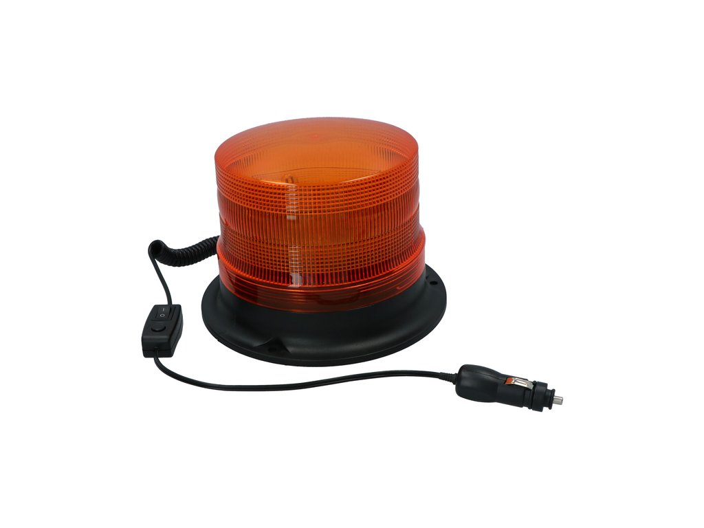 Girofar auto Carpoint 12V 500W orange cu bec Xenon , fixare magnetica si suruburi 14x15,5/20cm