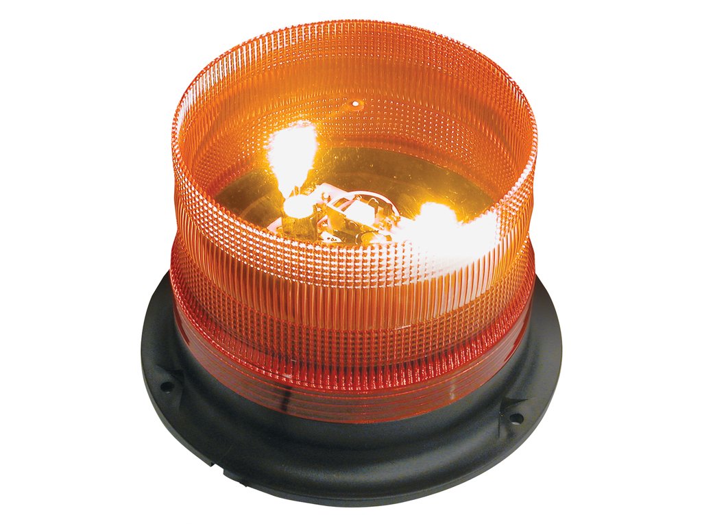 Girofar auto Carpoint 12V 500W orange cu bec Xenon , fixare magnetica si suruburi 14x15,5/20cm