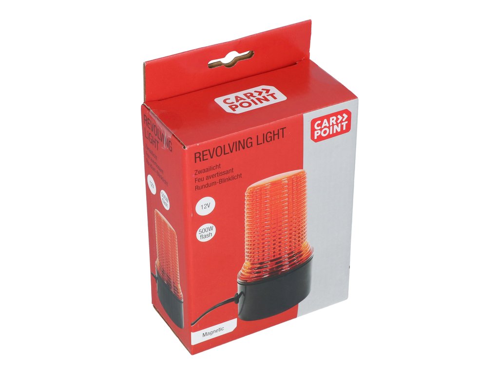 Girofar auto Carpoint 12V 500W orange cu bec Xenon , magnetic 10x4,5/6 cm