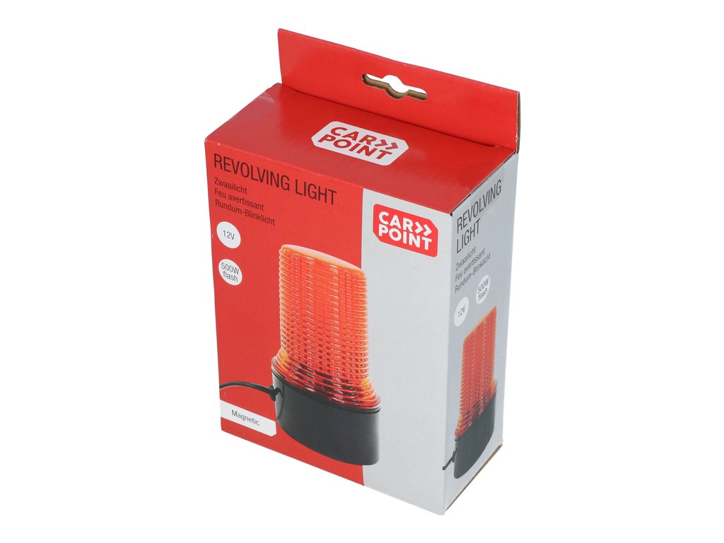 Girofar auto Carpoint 12V 500W orange cu bec Xenon , magnetic 10x4,5/6 cm