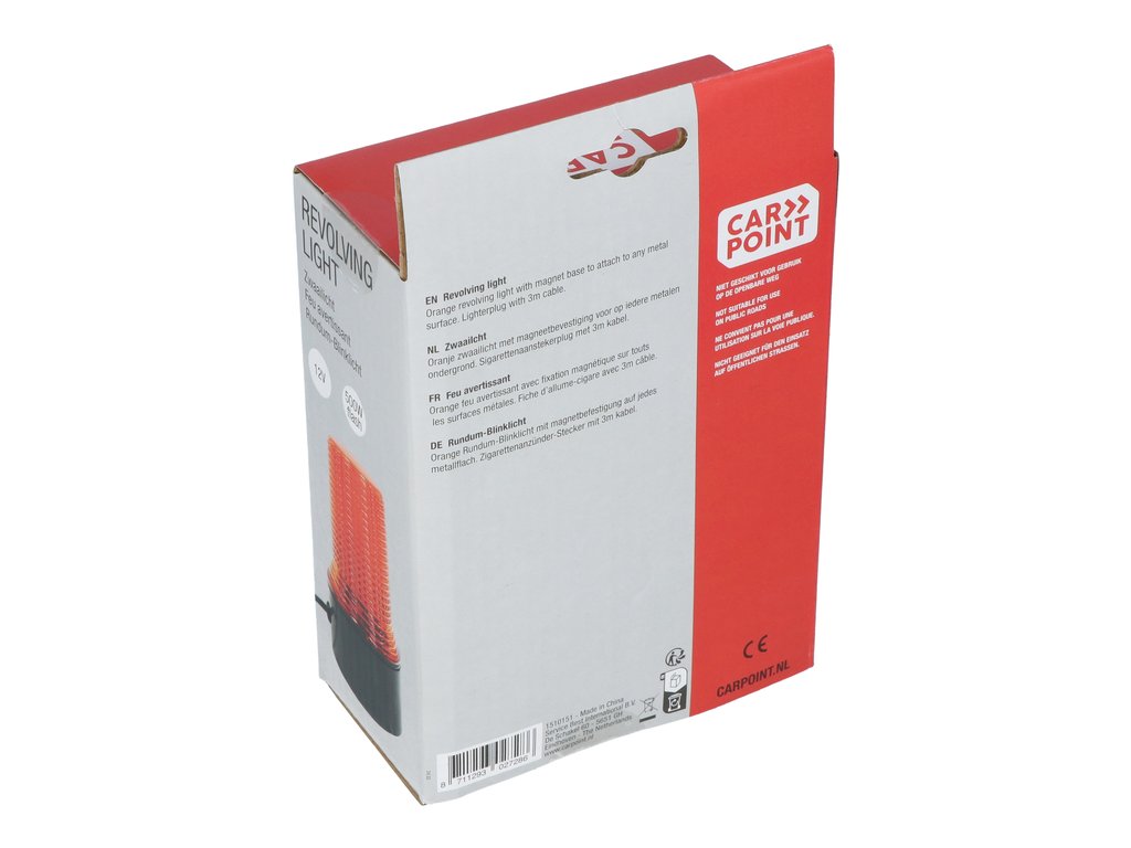 Girofar auto Carpoint 12V 500W orange cu bec Xenon , magnetic 10x4,5/6 cm