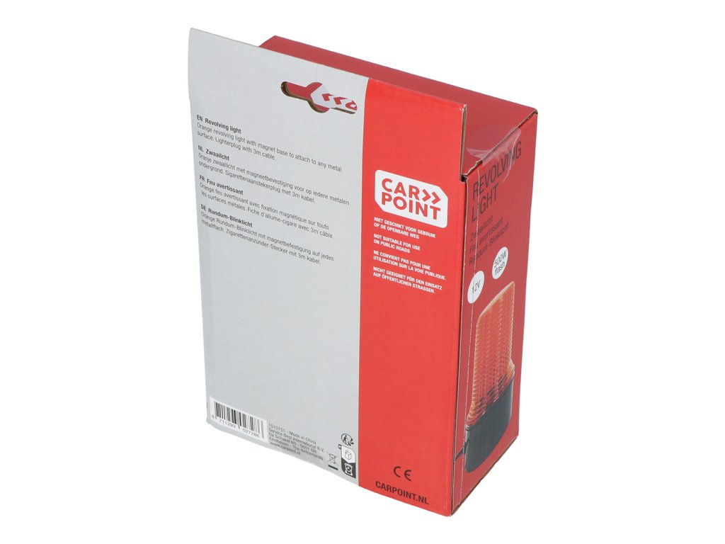 Girofar auto Carpoint 12V 500W orange cu bec Xenon , magnetic 10x4,5/6 cm