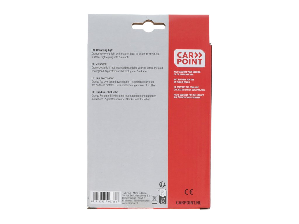 Girofar auto Carpoint 12V 500W orange cu bec Xenon , magnetic 10x4,5/6 cm