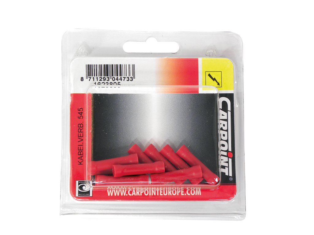 Papuci electrici izolati, mama, rosu Rotund, 4,0 mm, lungime 22,70 mm, crimpat, 545, 10 terminale la blister Carpoint