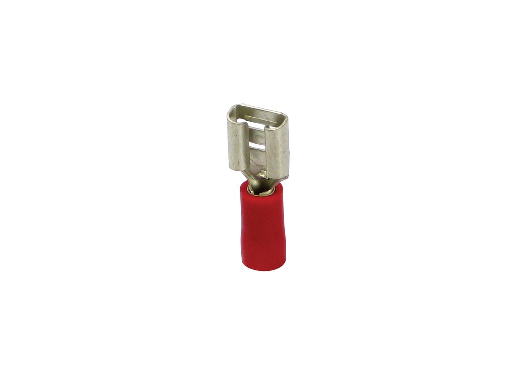 Papuci electrici izolati, tata, rosu Plat, 6.3x0.8 mm, lungime 21 mm, crimpat, 541, 10 terminale la blister Carpoint