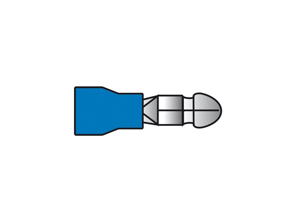 Papuci electrici izolati, tata, albastru Rotund, 4,96 mm, lungime 20,70 mm, crimpat, 550, 10 buc. la blister Carpoint